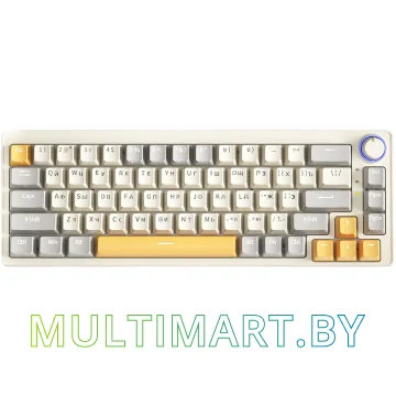 Клавиатура Cyberlynx ZA68 Beige Gray Yellow (TNT Yellow)
